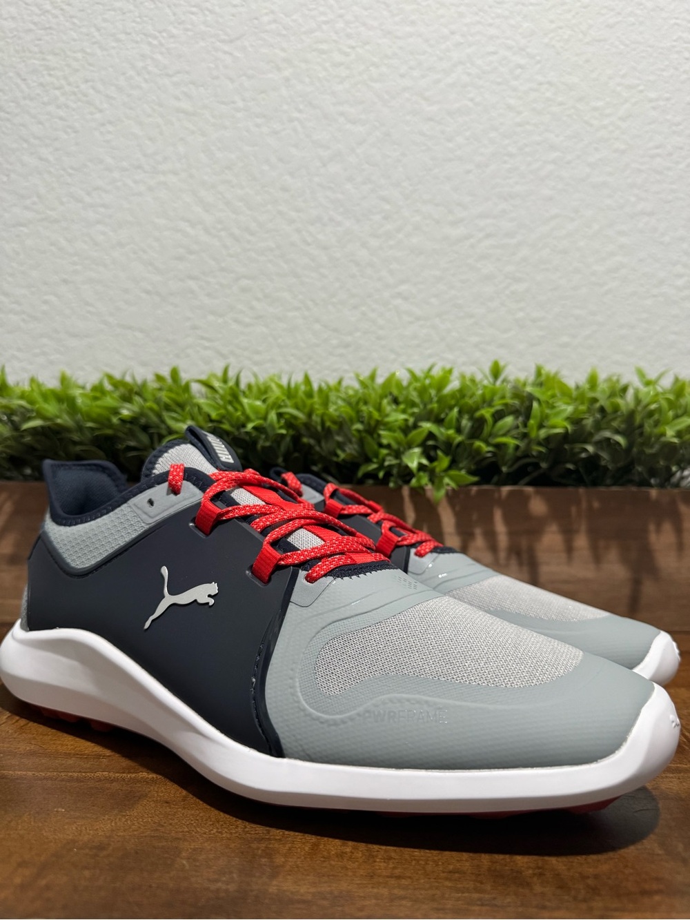 Puma Ignite Fasten8 Spikeless Golf Shoes Silver/Navy/Red 193000-05 Mens Size 9.5 - Picture 5 of 13
